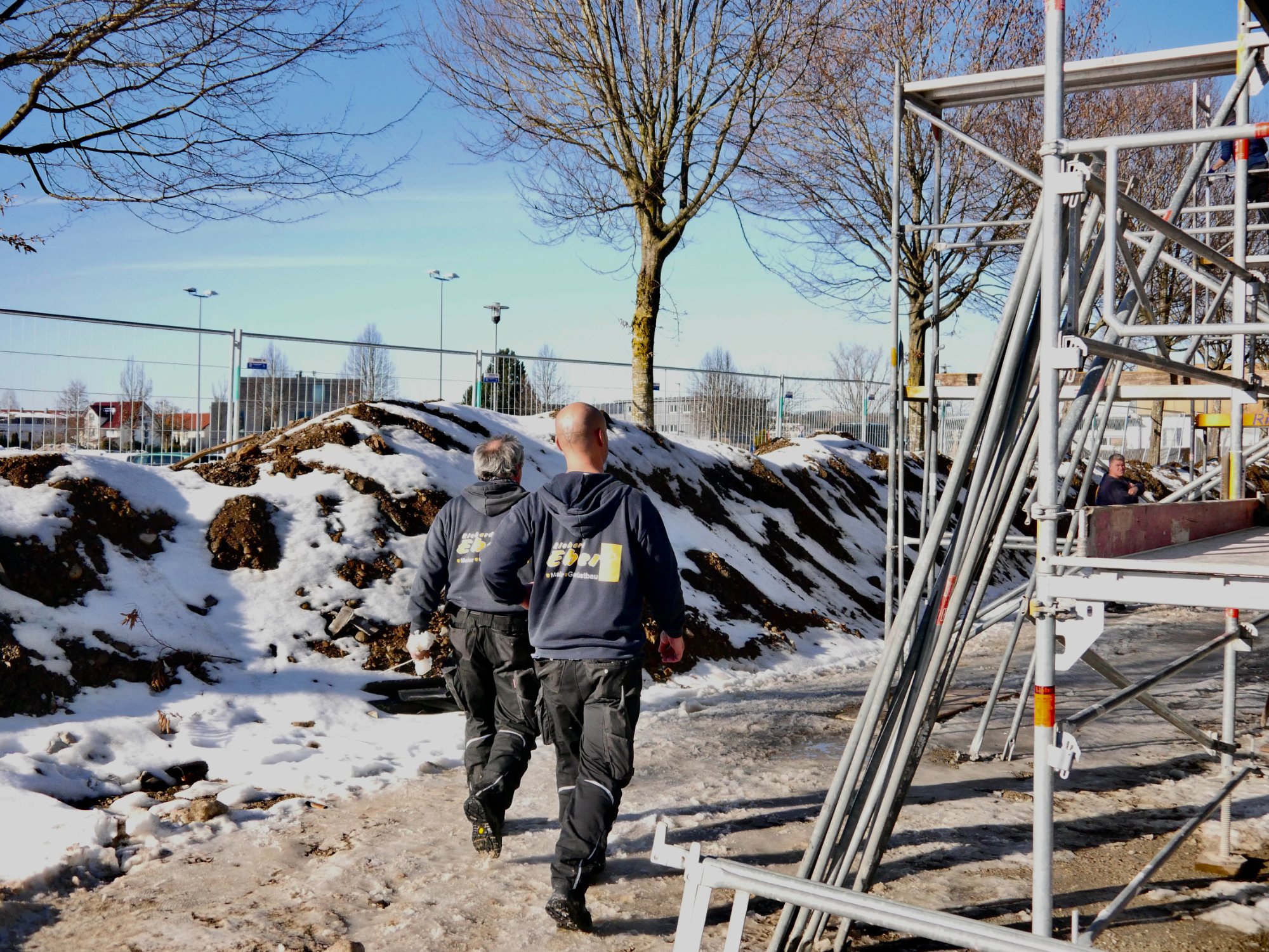 Richard Ebert Mitarbeiter bei Gerüstbauarbeiten Wangen